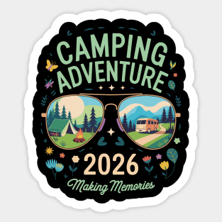 Camping Adventure Life Men Women Kids Family Squad Matching Sticker